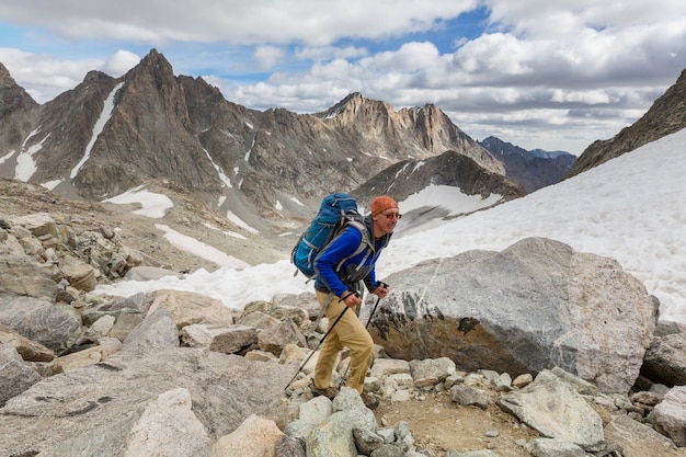 Wycieczka w Wind River Range w Wyoming w USA. Sezon jesienny.