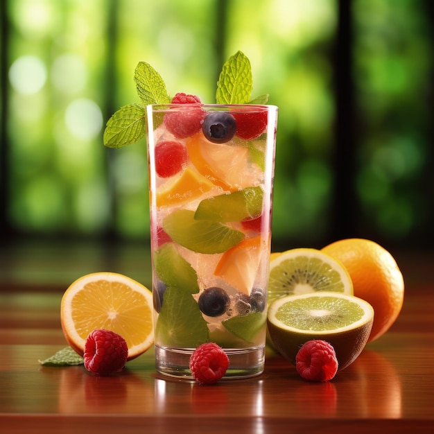 Wyciszające letnie pragnienie żywe owocowe napoje na lodzie odświeżająca mieszanka tropikalnych smaków cytrusów i chłodu dla doskonałego letniego odpoczynku pysznie kuszące i wizualnie atrakcyjne