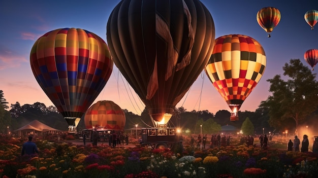 wydarzenia balonowe na ogrzane powietrze HD 8K tapeta Obraz fotograficzny