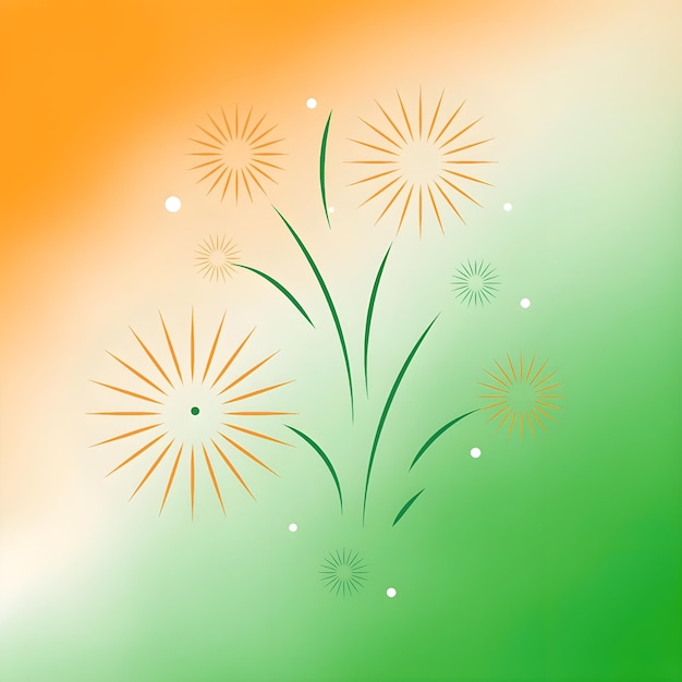 Wydarzenie fajerwerków na tle trójkoloru w ramach świętowania Dnia Republiki Indii