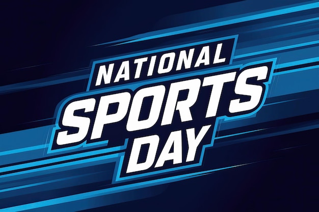 Wydarzenie National Sports Day Poster Banner przedstawiające ilustrację