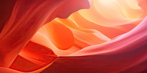 Wygenerowana przez AI generatywna natura, zewnętrzna, żółta, pomarańczowo-czerwona ściana z piaskowca kanionu