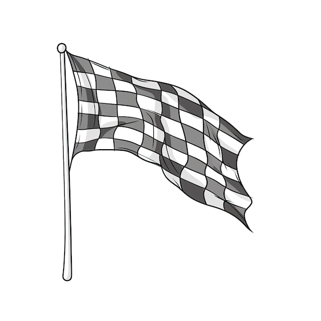 Zdjęcie wygenerowano flagę wyścigów sportowych