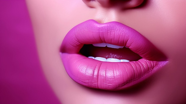 Wygenerowano fotorealistyczną hiperbolę ust kobiety za pomocą AI Cut Paint