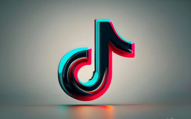 Zdjęcie wygenerowano ikonę 3d tiktok