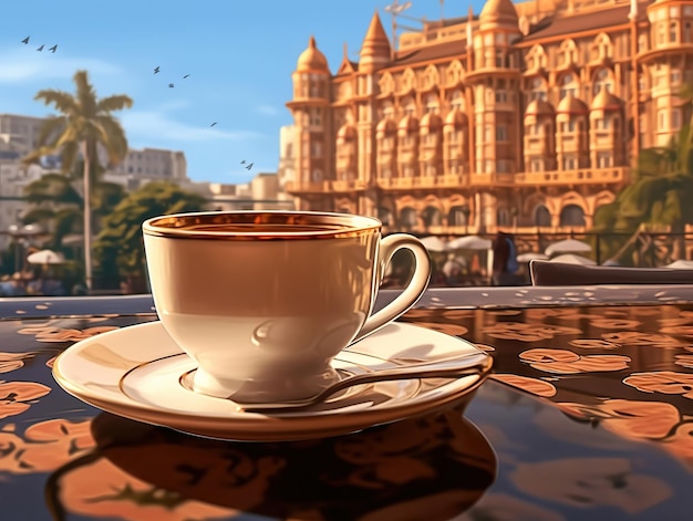 Wygenerowano indyjską herbatę Mumbai City Street