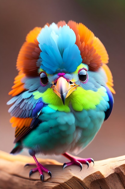 WYGENEROWANY AI pięknego, słodkiego ptaka