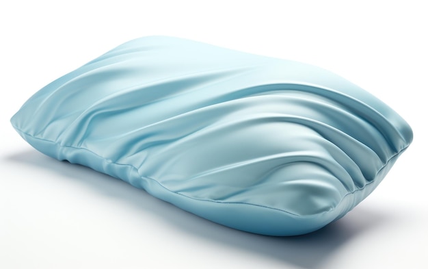 Zdjęcie wygodna niebieska szpitalna poduszka ortopedyczna izolowana na białym tle