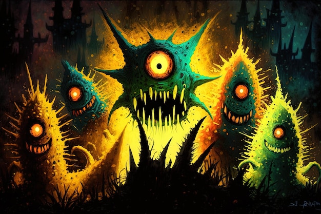 Wyimaginowana ilustracja potwora