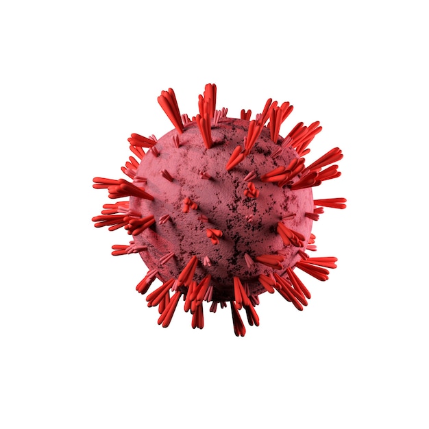 Wyizolowana komórka 3D koronawirusa covid-19