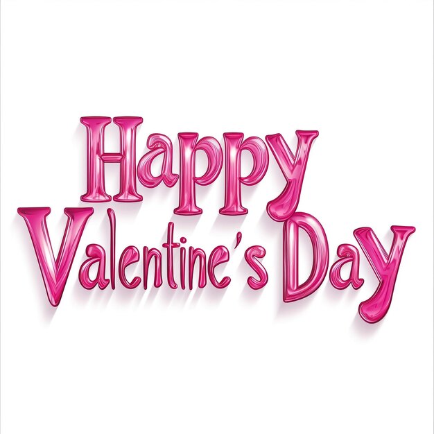 Wyizolowane litery wektorowe Szczęśliwego Walentynki na białym tle Są fioletowe i półprzezroczyste prawie tak, jakby były wykonane ze szkła Słowa są skoncentrowane i o równym rozmiarze