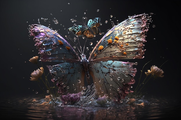 Wyjątkowa i kreatywna kolekcja pięknych ćmy i motyli Delikatny lot Cudowna łąka kwiatów poranna rosa słodkie owady skrzydła księżyc natura światło słoneczne