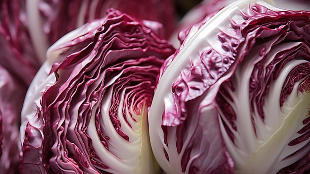 Zdjęcie wyjątkowy radicchio closeup