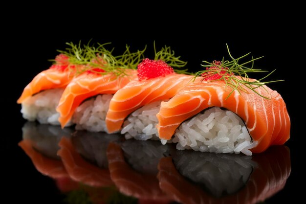 Wyjątkowy wybór sushi prezentujący świeżość i kulinarną artystyczność na talerzu