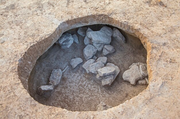 Wykopaliska archeologiczne, pozostałości osady, skamieniałości Scytów