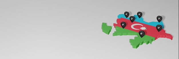 Wykorzystanie mediów społecznościowych i Tik Tok w Azerbejdżanie do infografik w renderowaniu 3D