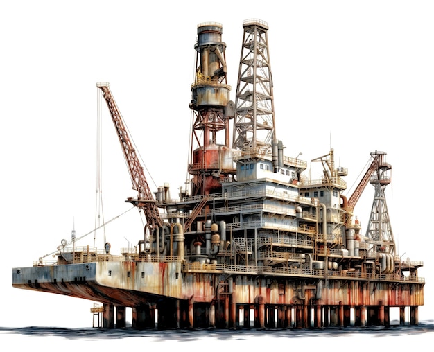 Wykorzystanie platformy naftowej izolowanej na tle i konstrukcja przemysłu naftowego