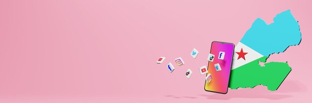 Wykorzystanie WA FB IG Youtube i Tiktok w Dżibuti na potrzeby telewizji i strony internetowej