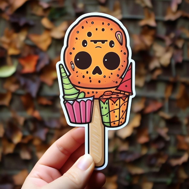 wykrojona naklejka halloween popsicle kreatywny brak obrazu