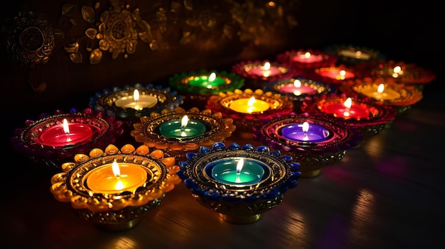 Wykwintne Diyas do dekoracji Diwali