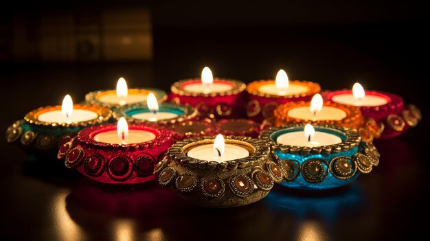 Wykwintne Diyas do dekoracji Diwali