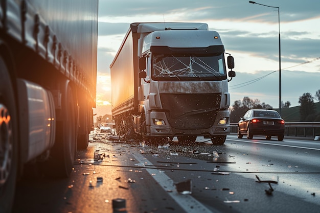 Wypadek z udziałem ciężarówki na autostradzie sprawozdanie z wypadku drogowego v