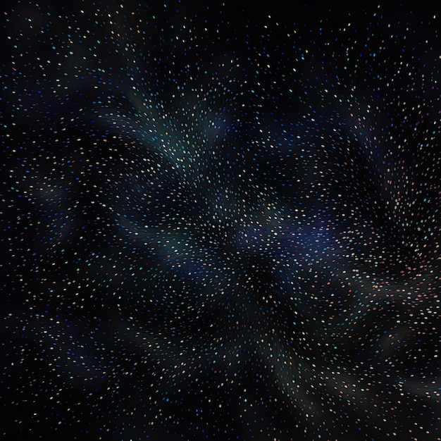 Wypełnione gwiazdami nocne niebo w ciemnej przestrzeni