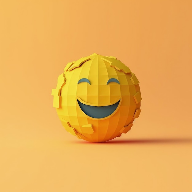 Wyraźne cięcia papieru minimalistyczne 3D ilustracje rzemieślnicze z okazji Światowego Dnia Emoji