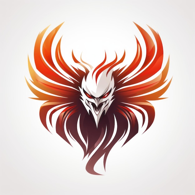 Wyraźny projekt logo Fire Phoenix z surowym i ostrymi cechami