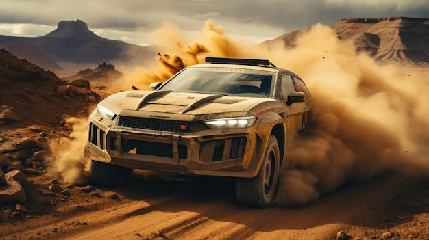 Wyścig w piasku na pustyni konkurs wyścig wyzwanie pustynia