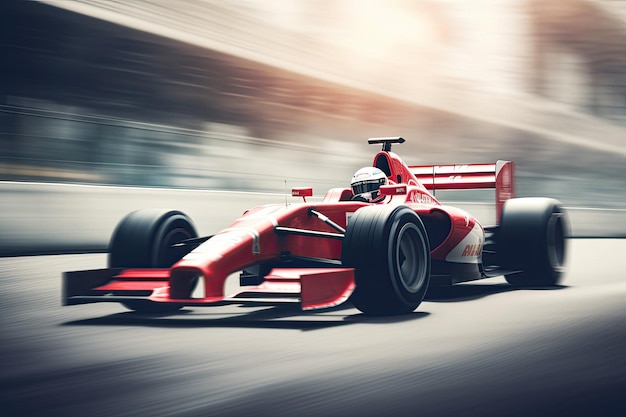 Wyścigi prędkości samochodu F1 na drodze