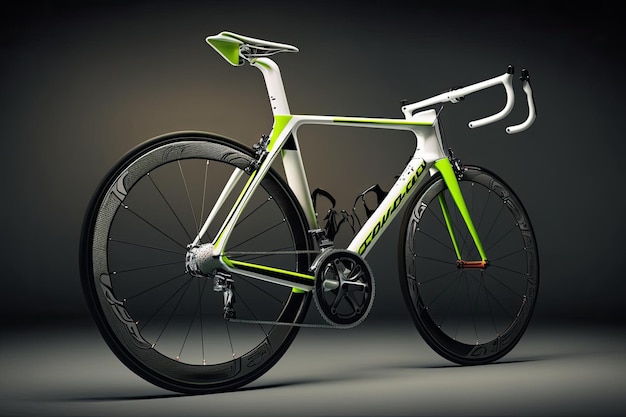 Wyścigowy rower crossowy o eleganckim wyglądzie i najnowocześniejszej technologii na profesjonalnym torze wyścigowym