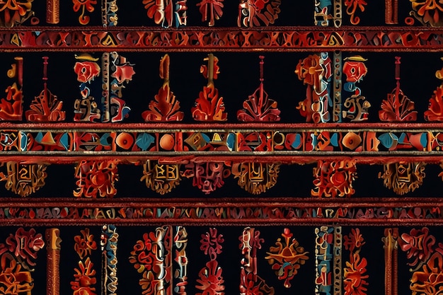 Wyśmienite marokańskie haftowanie Fassi Abstrakcyjne wzory geometryczne