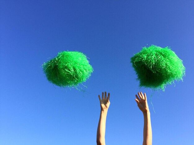 Wysoka sekcja cheerleaderów i pom pomów