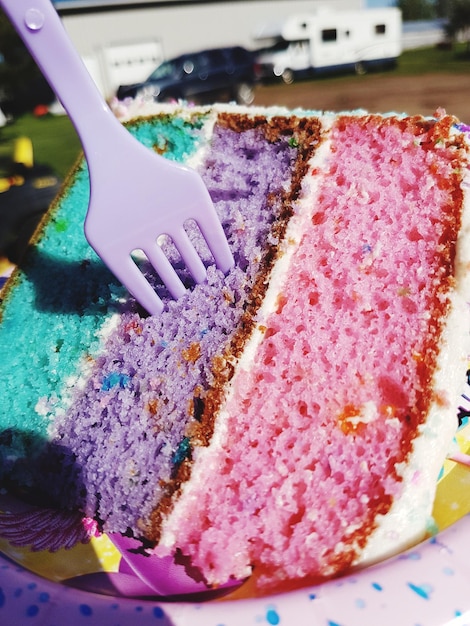 Zdjęcie wysoki kąt widoku ciasta w misce
