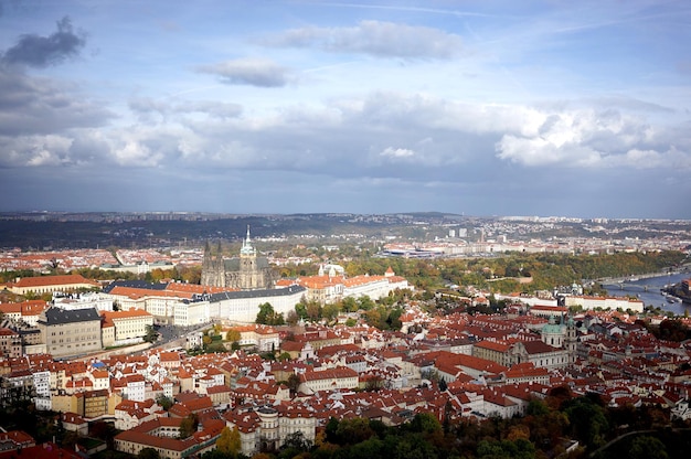 Wysoki kąt widoku krajobrazu miejskiego