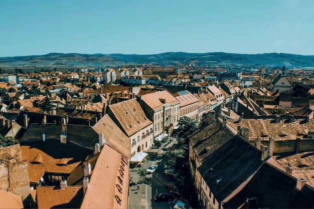 Zdjęcie wysoki kąt widoku sibiu