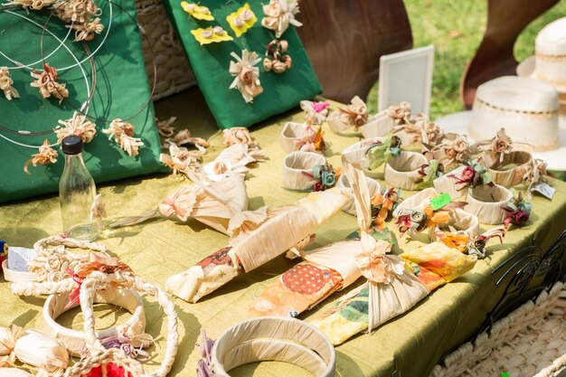 Zdjęcie wysoki kąt widoku warzyw na stole