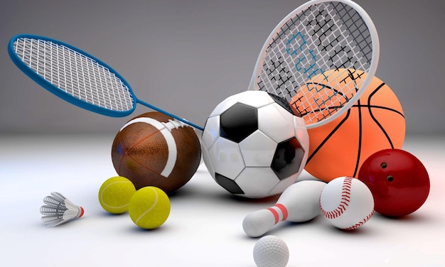 Wysokie obrazy produktów i sprzętu sportowego