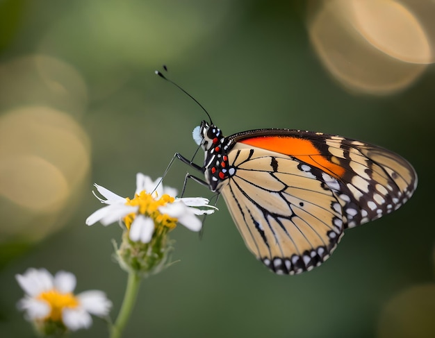 Wysokiej jakości fotografia szczegółowego bokeh motyla