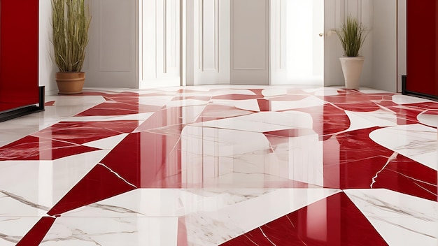 Wysokiej jakości marmurowe płytki i podłogi w ekskluzywnym czerwonym wzorze z regulacją 8k