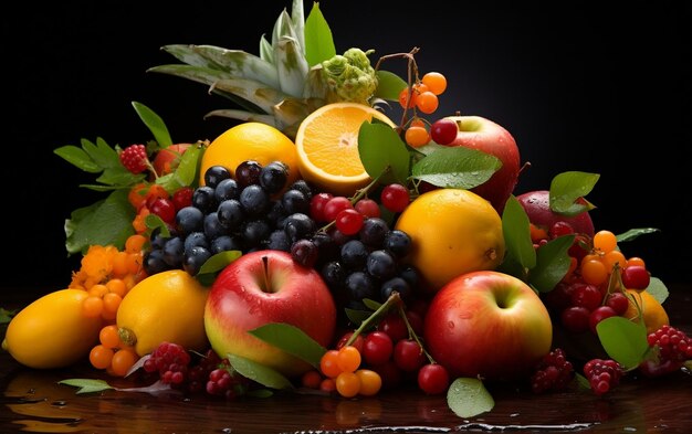 Wysokiej jakości profesjonalne zdjęcia owoców generowane przez Ai