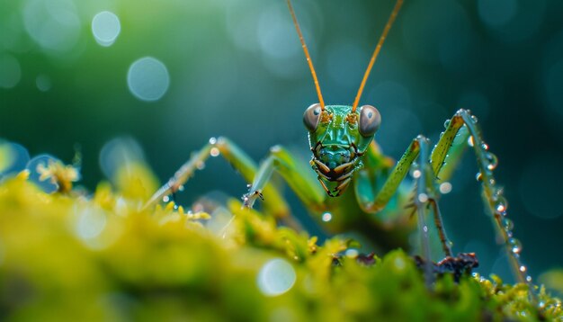 Wysokiej rozdzielczości makro zdjęcie owadów w ich naturalnym środowisku