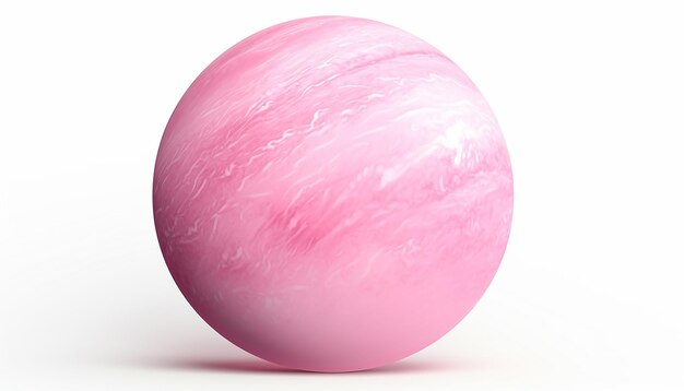 Zdjęcie wysokość różowej planety widok boczny odizolowany