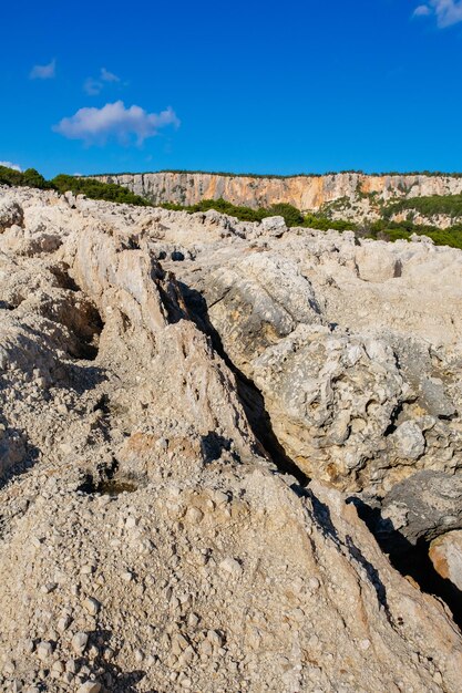 Wyspa skał kefalonia bez plaży