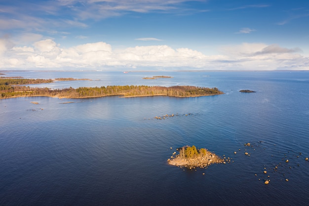 Wyspy na Morzu Bałtyckim. Widok z góry.