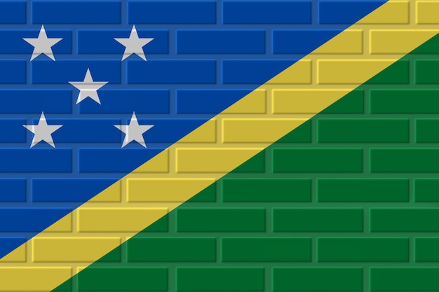 Wyspy Salomona cegła flaga ilustracja