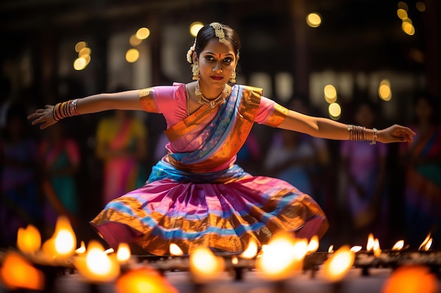 Zdjęcie występy kulturalne i tańce w diwali