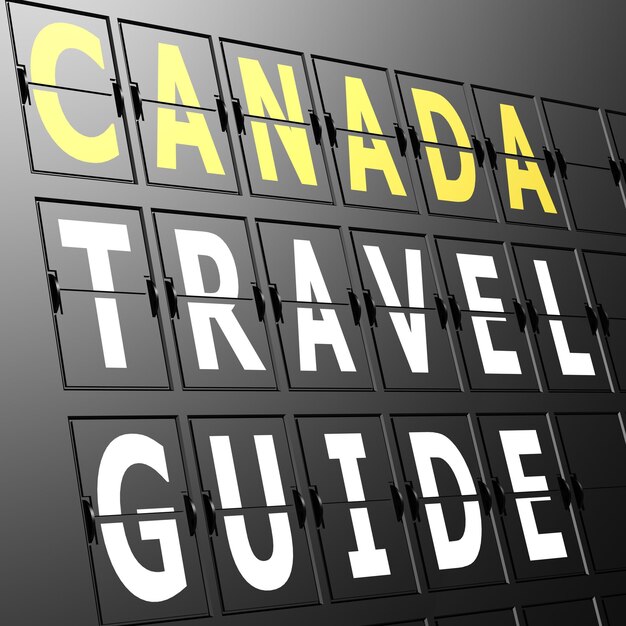Wyświetlacz lotniska Przewodnik turystyczny po Kanadzie