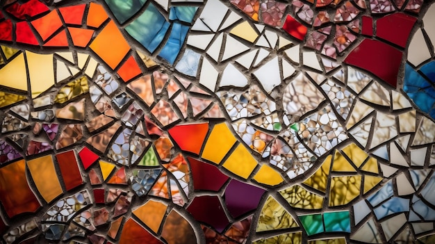 Wyświetlana jest kolorowa mozaika w różnych kolorach.